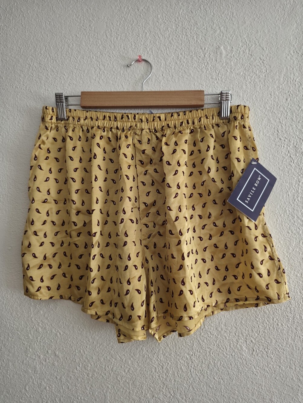 Yellow Paisley Athletic Shorts